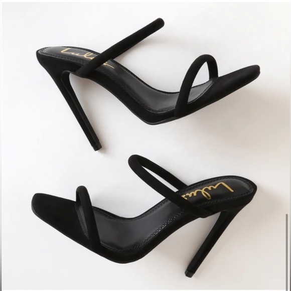 Lulu’s Black Open Toe Sandals size 7.5 - Picture 3 of 4